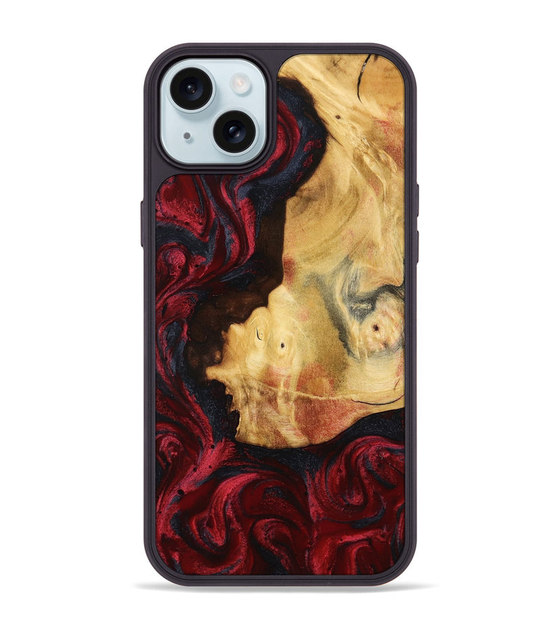 iPhone 15 Plus Wood Phone Case - Julisa (Red, 799638)