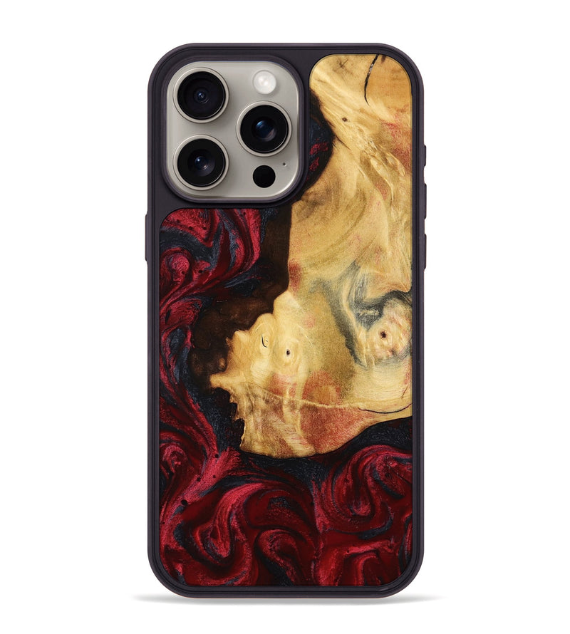 iPhone 15 Pro Max Wood Phone Case - Julisa (Red, 799638)