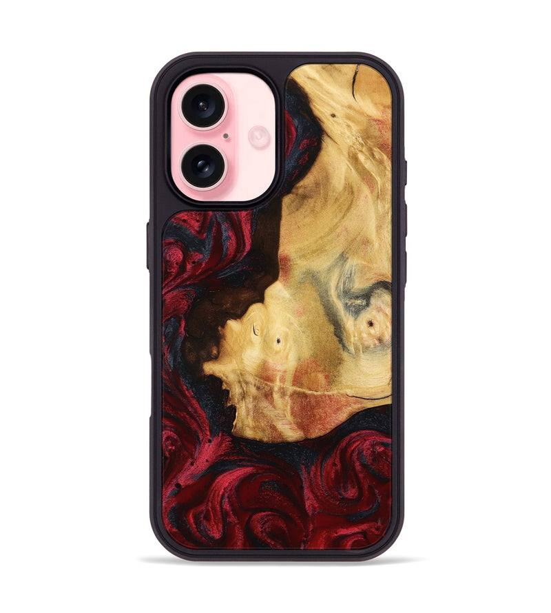 iPhone 16 Wood Phone Case - Julisa (Red, 799638)