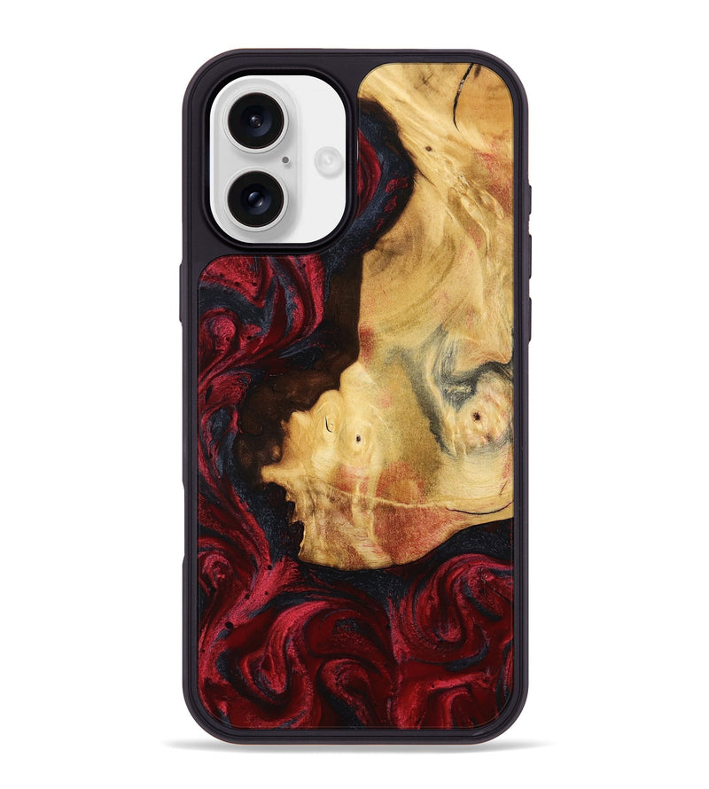 iPhone 16 Plus Wood Phone Case - Julisa (Red, 799638)