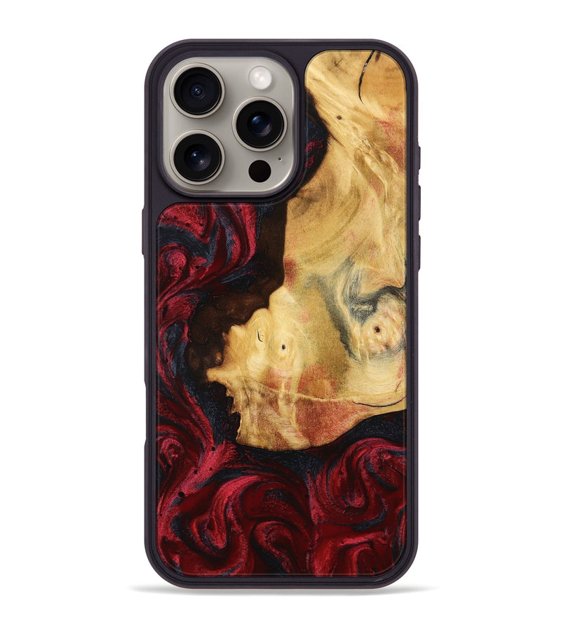 iPhone 16 Pro Max Wood Phone Case - Julisa (Red, 799638)