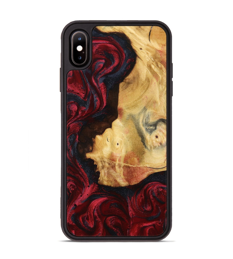 iPhone Xs Max Wood Phone Case - Julisa (Red, 799638)