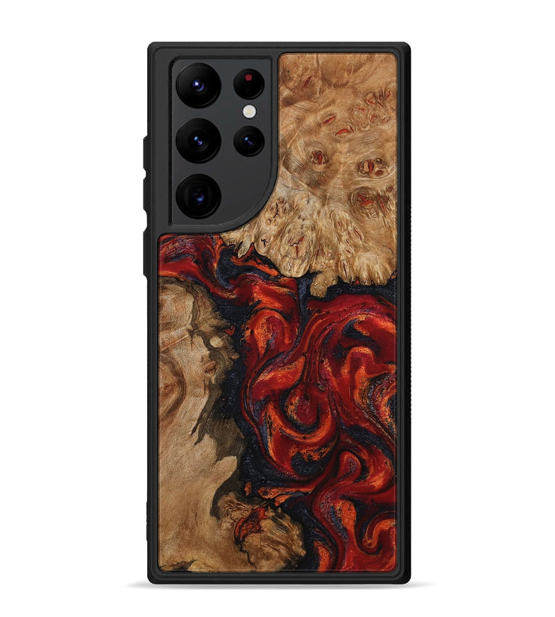 Galaxy S22 Ultra Wood Phone Case - Otho (Red, 799639)