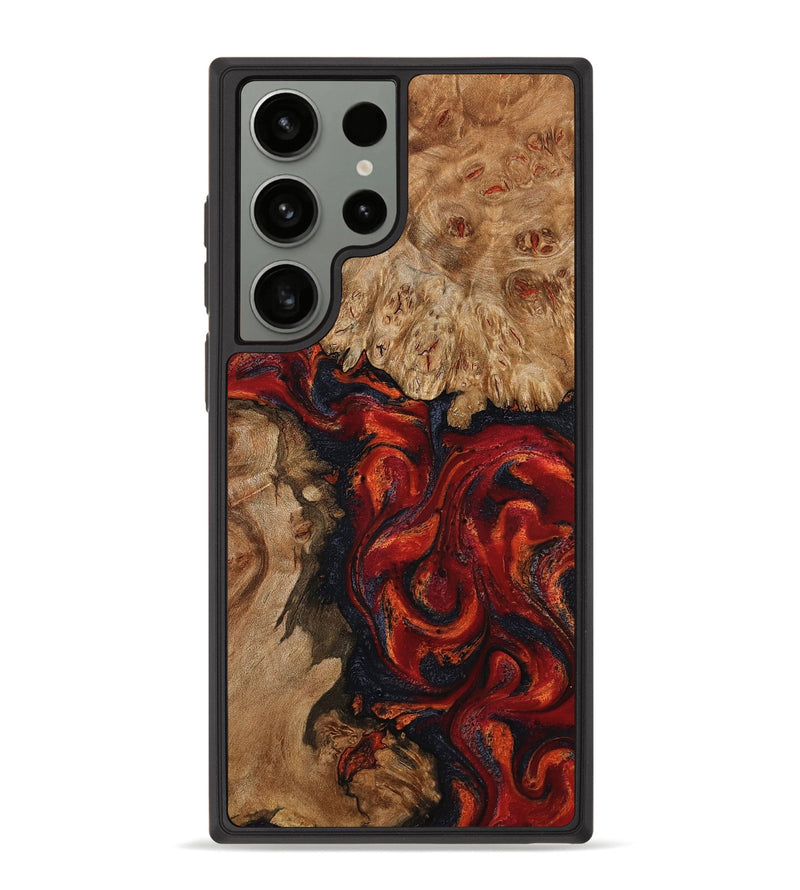 Galaxy S23 Ultra Wood Phone Case - Otho (Red, 799639)