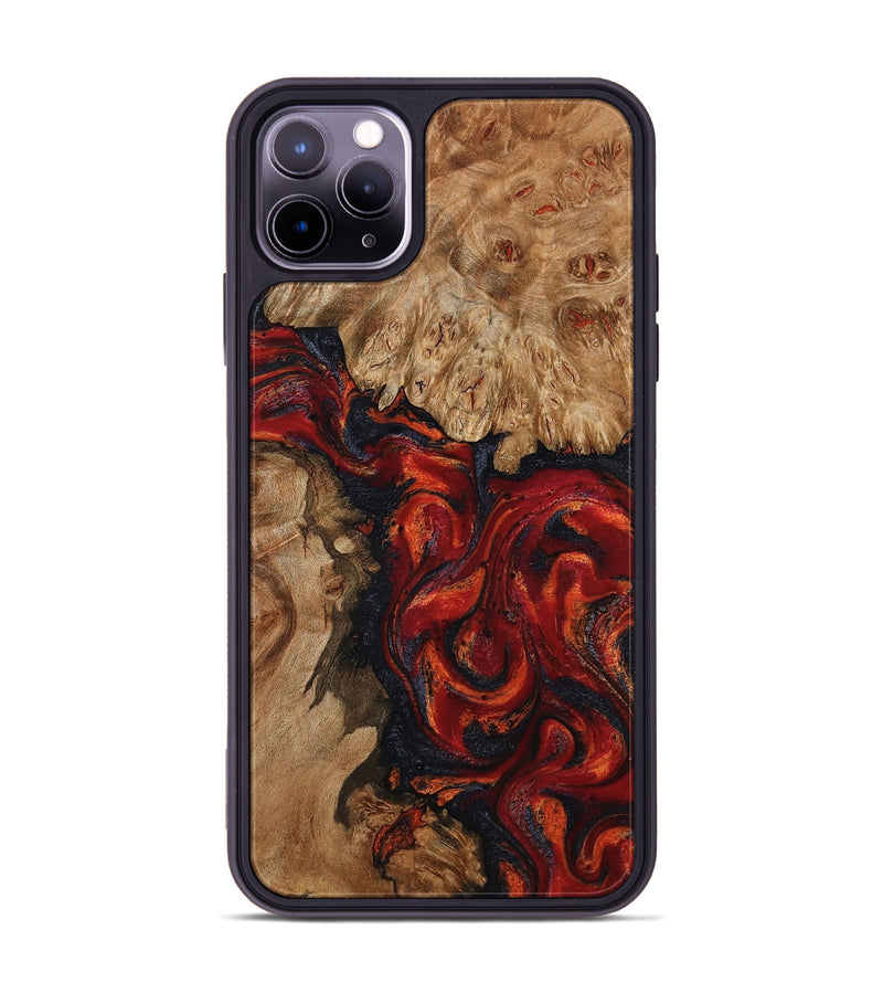 iPhone 11 Pro Max Wood Phone Case - Otho (Red, 799639)