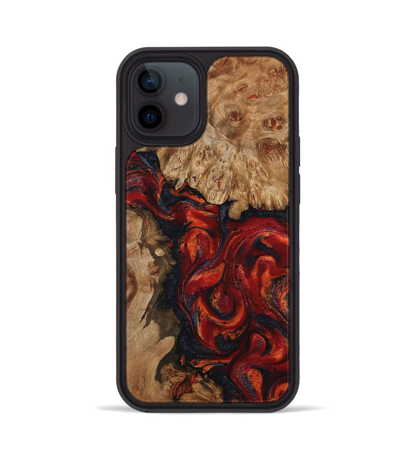 iPhone 12 Wood Phone Case - Otho (Red, 799639)