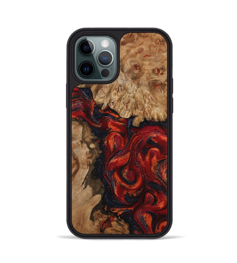 iPhone 12 Pro Wood Phone Case - Otho (Red, 799639)