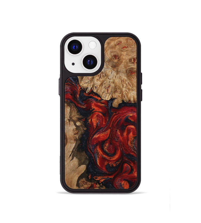 iPhone 13 mini Wood Phone Case - Otho (Red, 799639)