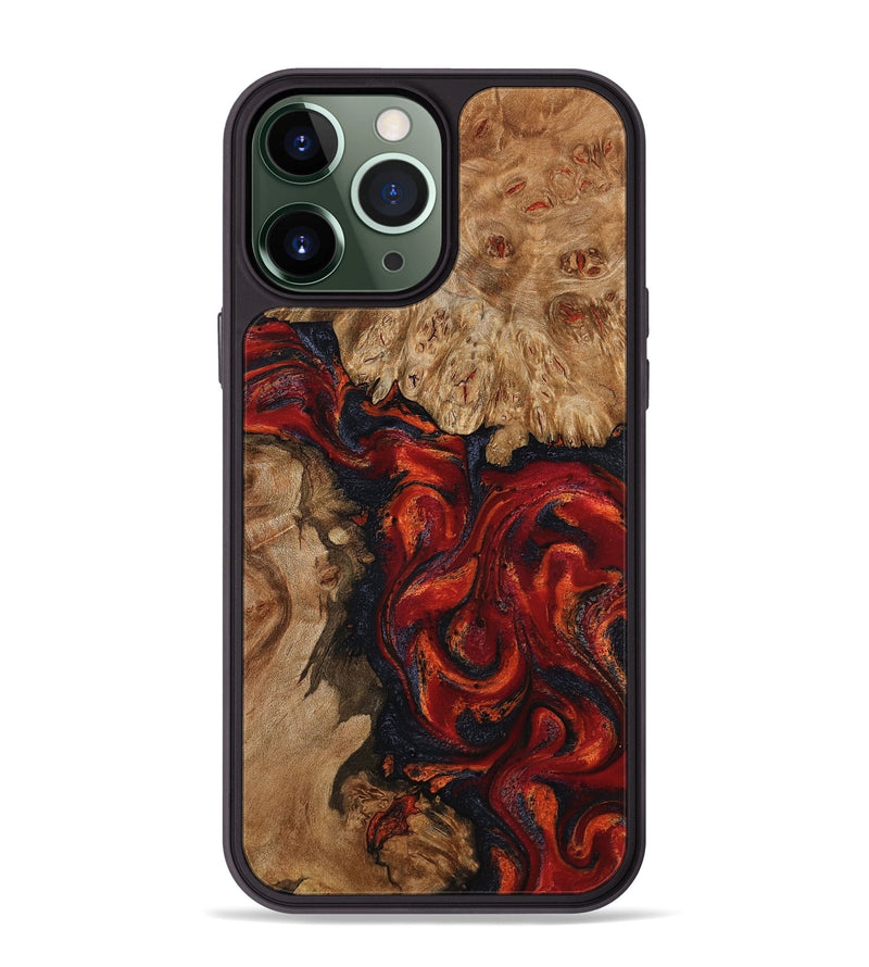 iPhone 13 Pro Max Wood Phone Case - Otho (Red, 799639)