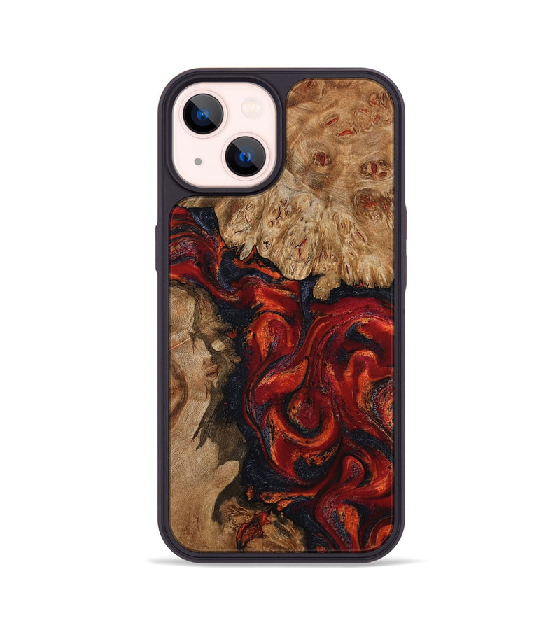 iPhone 14 Wood Phone Case - Otho (Red, 799639)