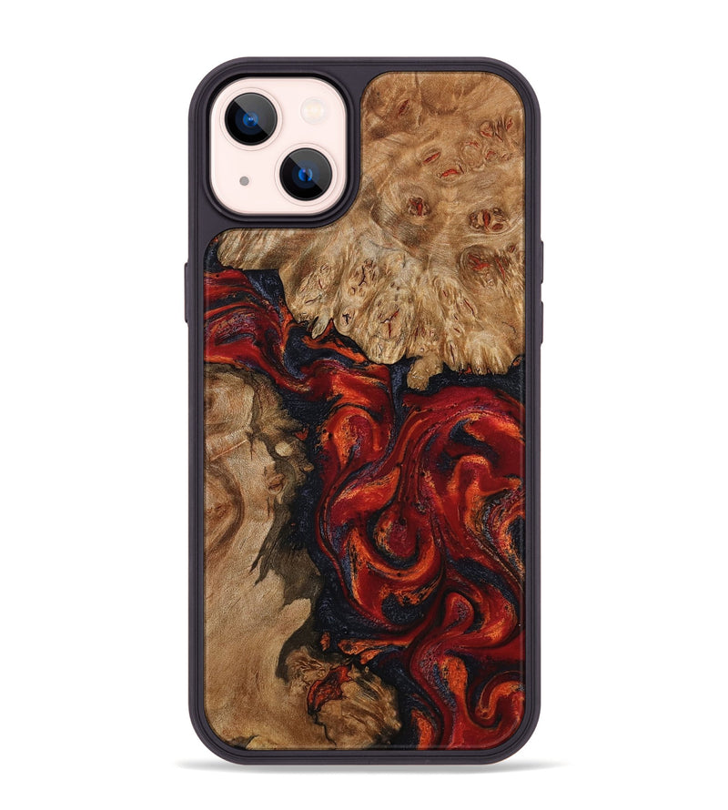 iPhone 14 Plus Wood Phone Case - Otho (Red, 799639)