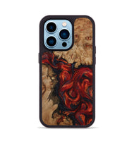 iPhone 14 Pro Wood Phone Case - Otho (Red, 799639)