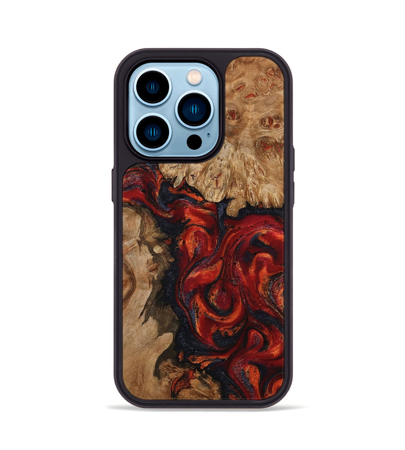iPhone 14 Pro Wood Phone Case - Otho (Red, 799639)