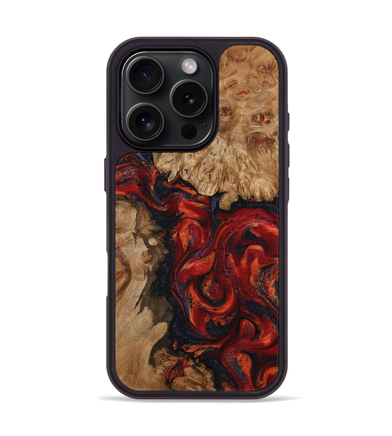 iPhone 16 Pro Wood Phone Case - Otho (Red, 799639)