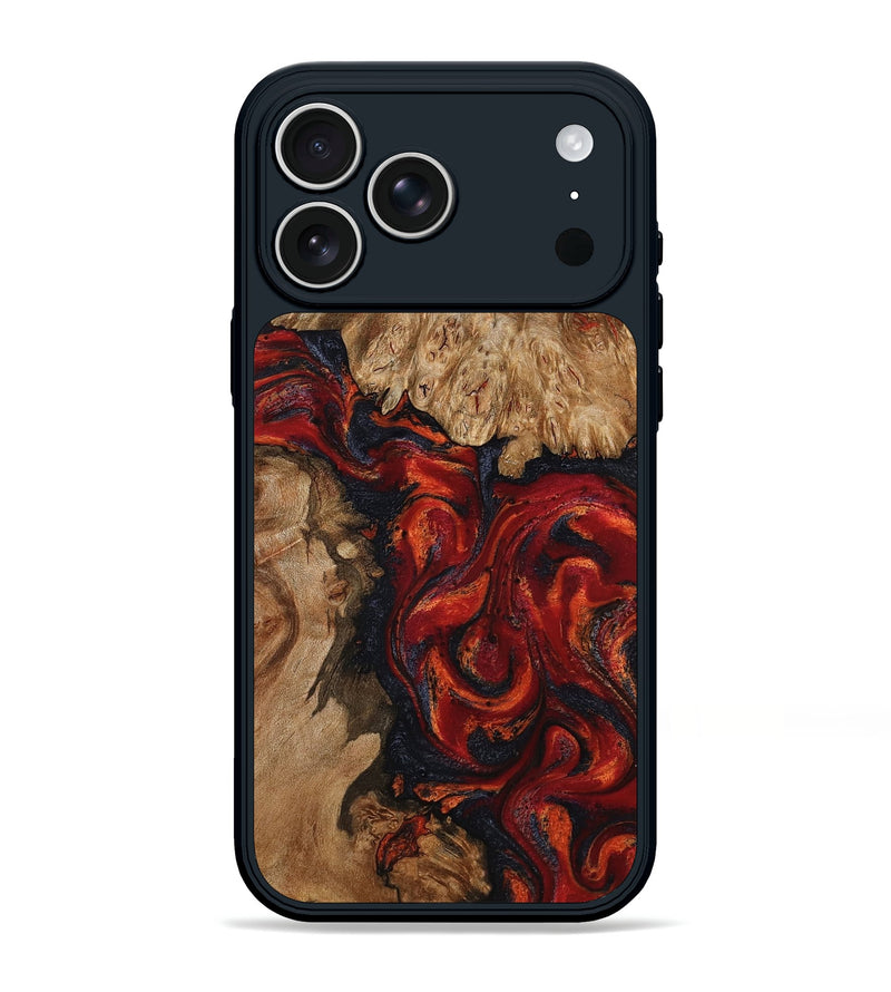 iPhone 17 Pro Max Wood Phone Case - Otho (Red, 799639)