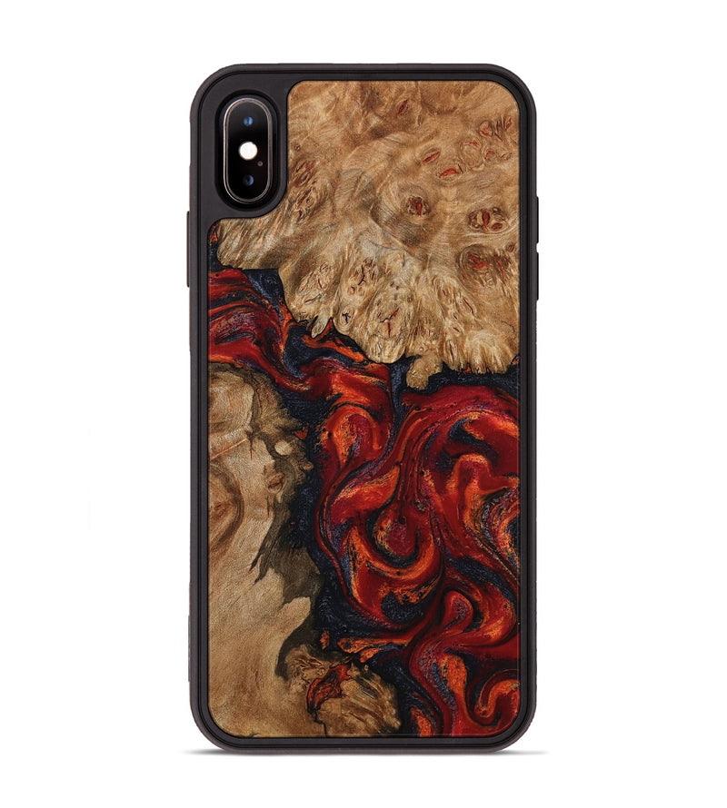 iPhone Xs Max Wood Phone Case - Otho (Red, 799639)