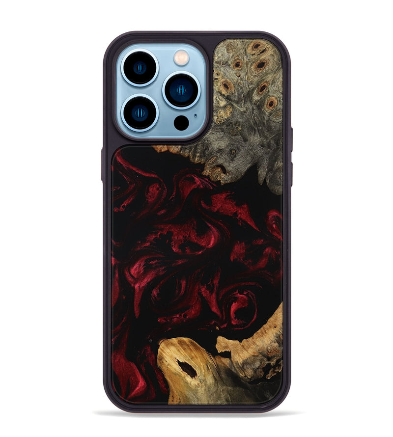 iPhone 14 Pro Max Wood Phone Case - Coleman (Red, 799640)