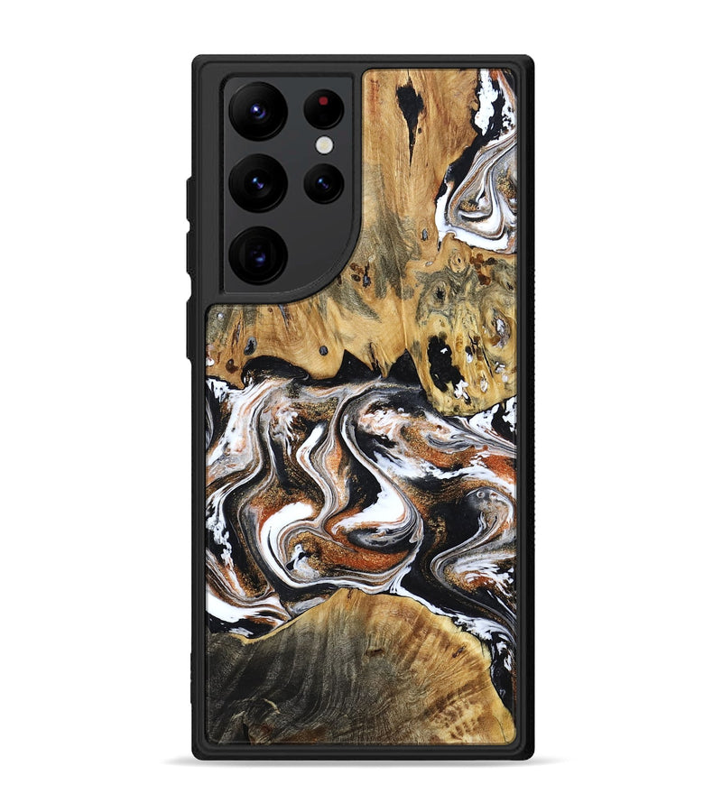 Galaxy S22 Ultra Wood Phone Case - Lorene (Black & White, 799641)