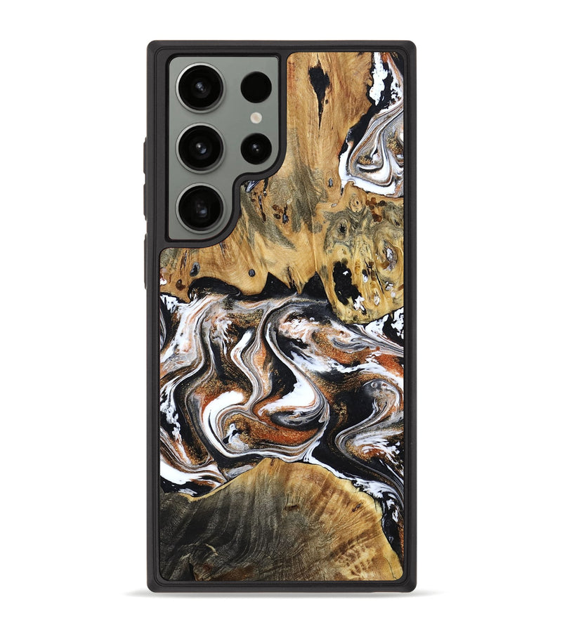 Galaxy S23 Ultra Wood Phone Case - Lorene (Black & White, 799641)