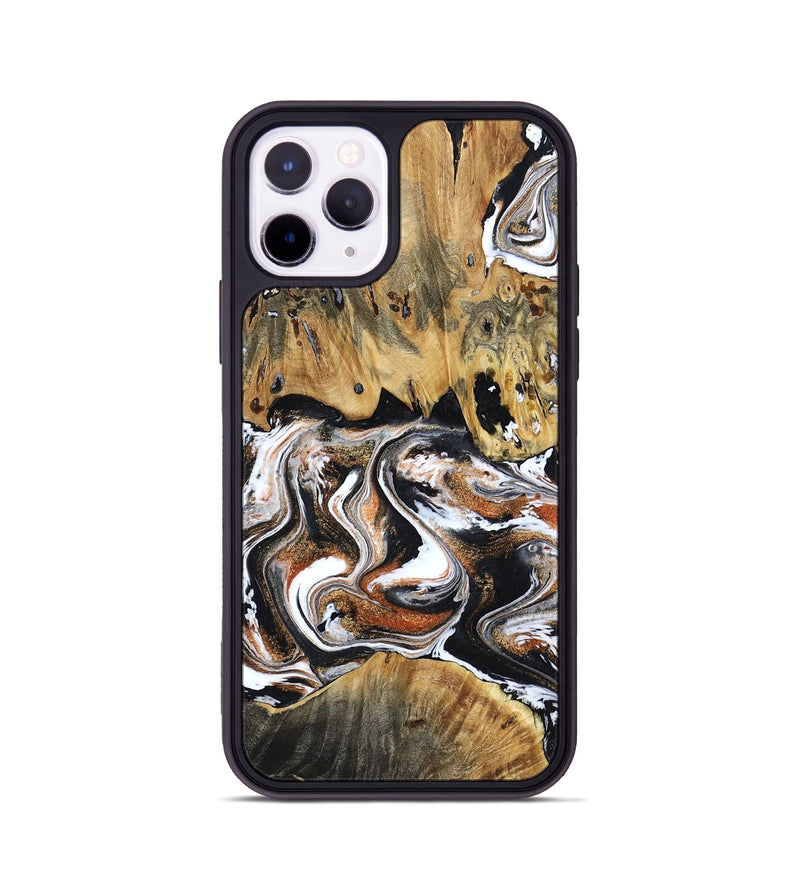 iPhone 11 Pro Wood Phone Case - Lorene (Black & White, 799641)