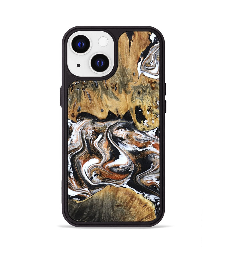 iPhone 13 Wood Phone Case - Lorene (Black & White, 799641)