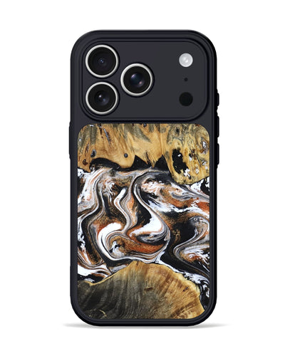 iPhone 17 Pro Wood Phone Case - Lorene (Black & White, 799641)