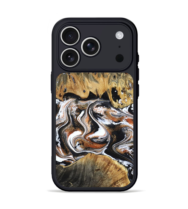 iPhone 17 Pro Wood Phone Case - Lorene (Black & White, 799641)