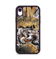 iPhone Xr Wood Phone Case - Lorene (Black & White, 799641)