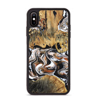 iPhone Xs Max Wood Phone Case - Lorene (Black & White, 799641)