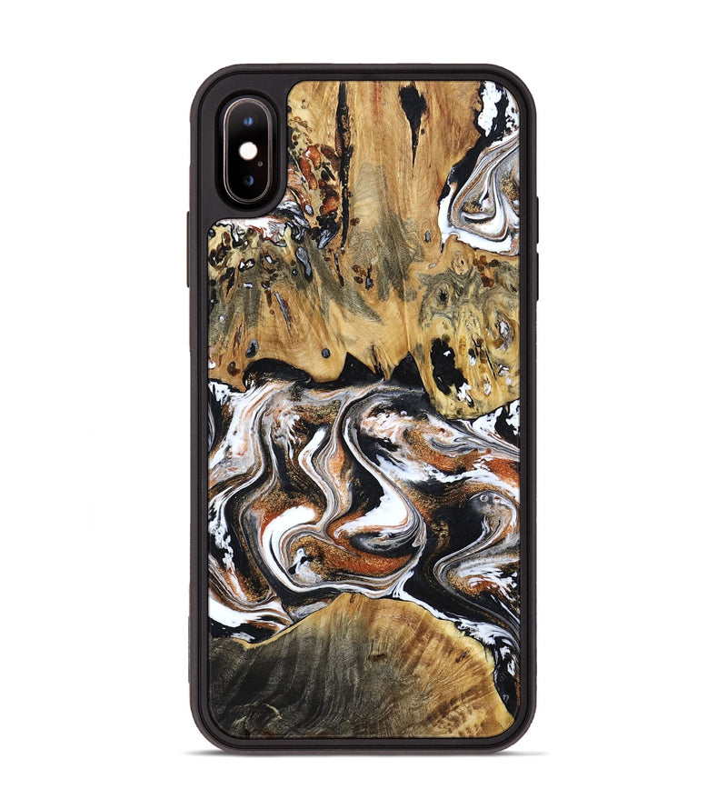 iPhone Xs Max Wood Phone Case - Lorene (Black & White, 799641)