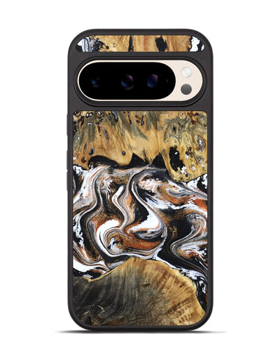 Pixel 10 Wood Phone Case - Lorene (Black & White, 799641)