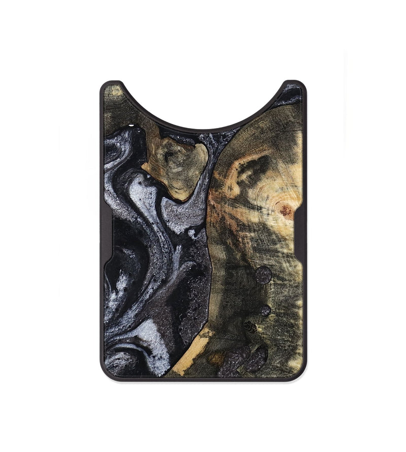 Alloy Wood Wallet - Rikki (Black & White, 799642)