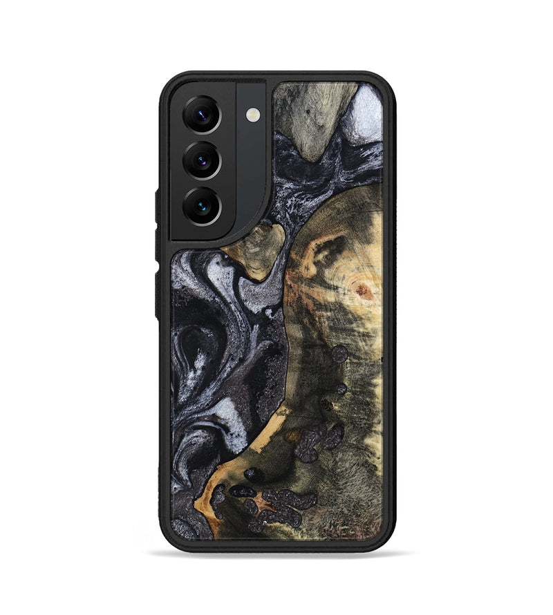 Galaxy S22 Wood Phone Case - Rikki (Black & White, 799642)