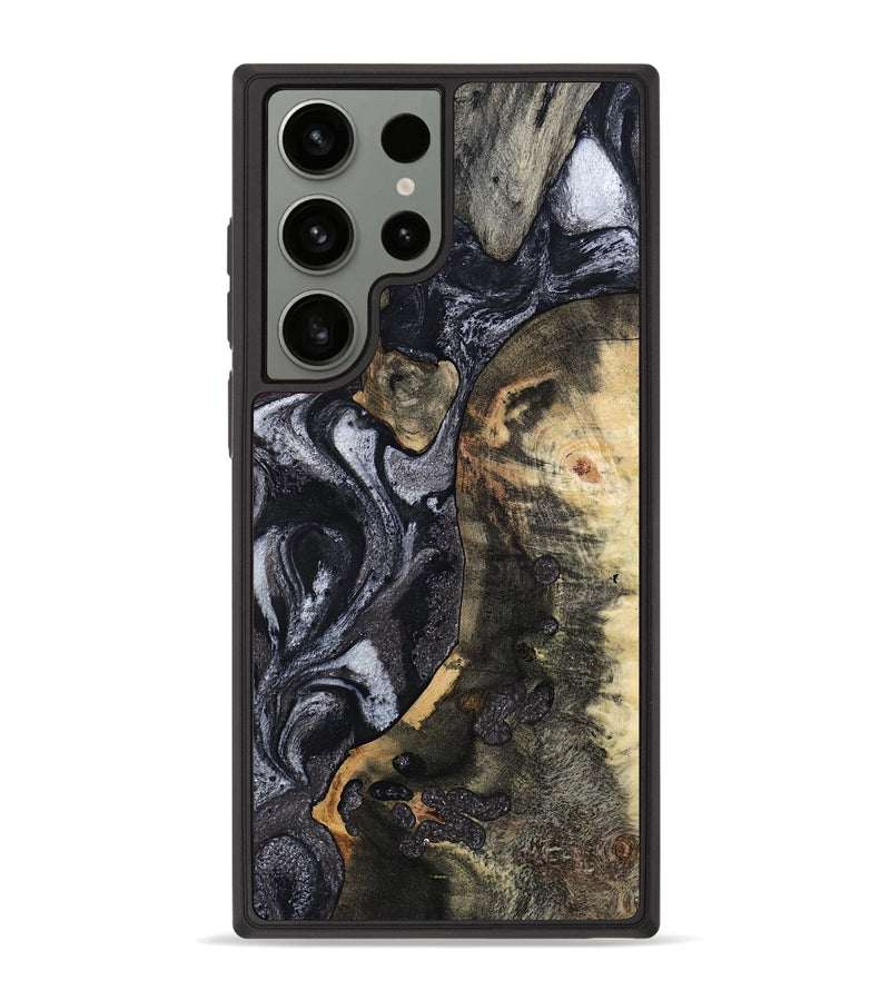 Galaxy S23 Ultra Wood Phone Case - Rikki (Black & White, 799642)