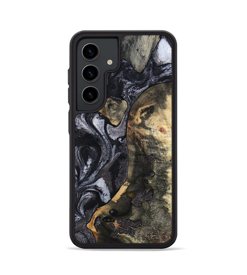 Galaxy S24 Wood Phone Case - Rikki (Black & White, 799642)