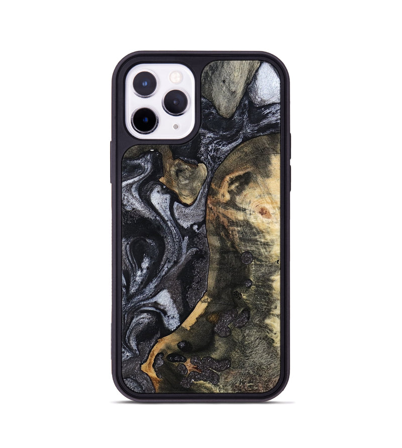iPhone 11 Pro Wood Phone Case - Rikki (Black & White, 799642)