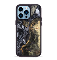 iPhone 14 Pro Max Wood Phone Case - Rikki (Black & White, 799642)