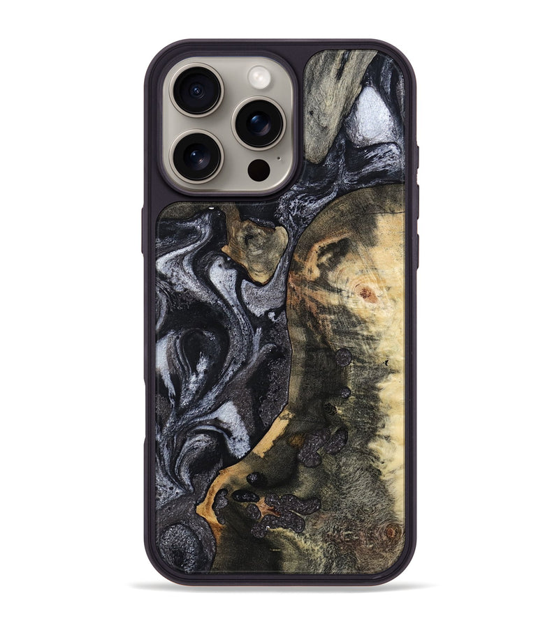 iPhone 16 Pro Max Wood Phone Case - Rikki (Black & White, 799642)