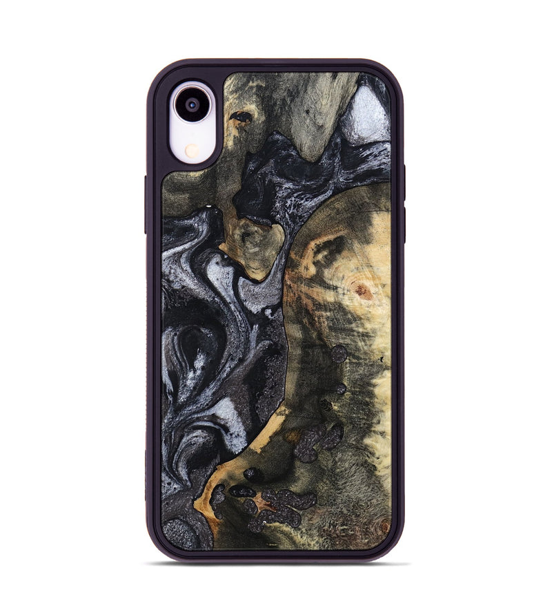iPhone Xr Wood Phone Case - Rikki (Black & White, 799642)