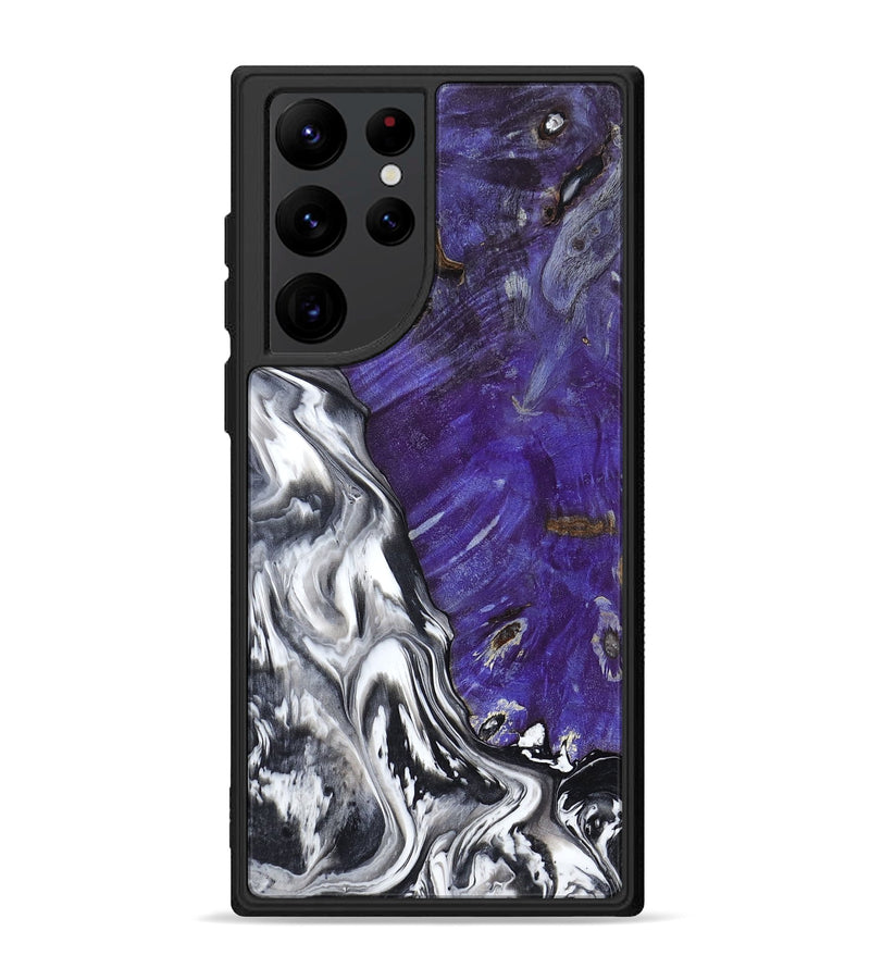 Galaxy S22 Ultra Wood Phone Case - Alison (Black & White, 799643)