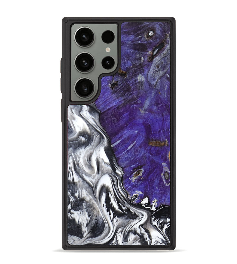 Galaxy S23 Ultra Wood Phone Case - Alison (Black & White, 799643)