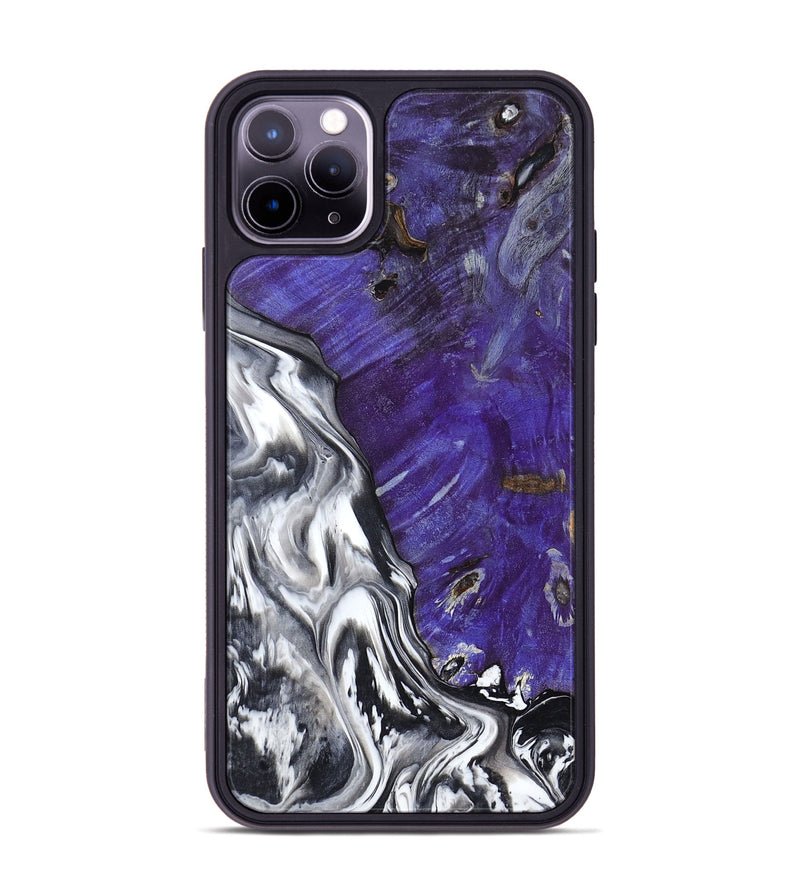 iPhone 11 Pro Max Wood Phone Case - Alison (Black & White, 799643)