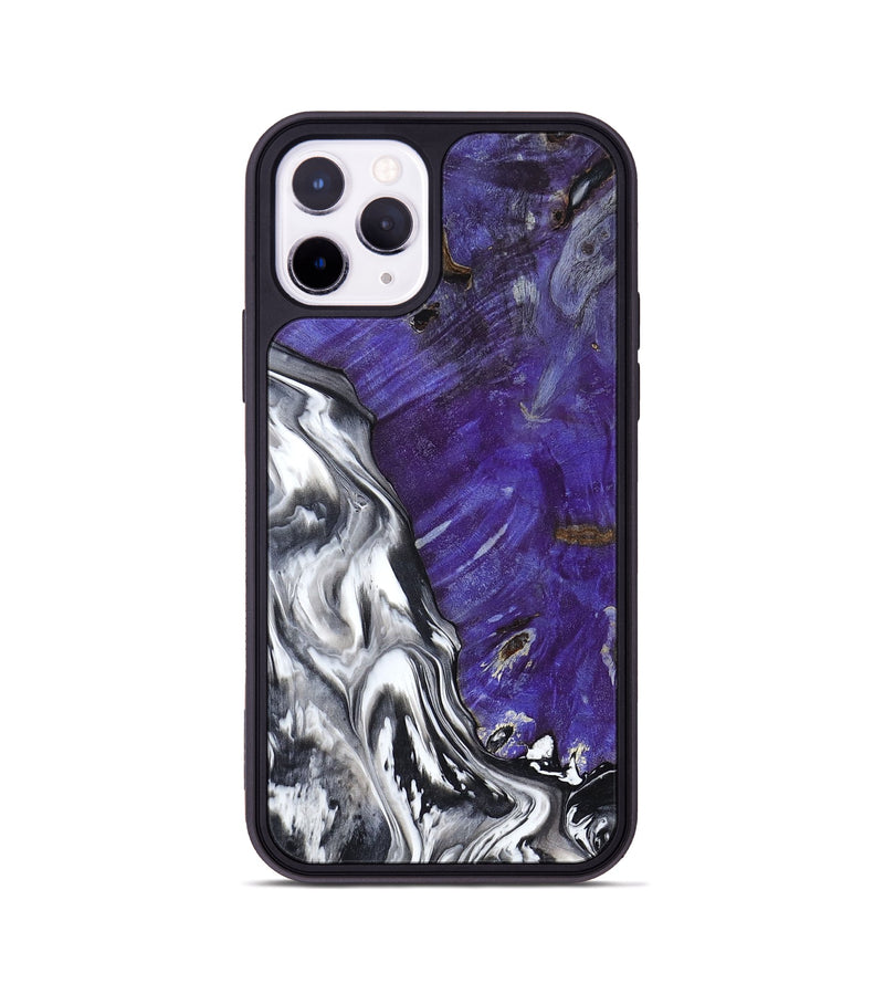 iPhone 11 Pro Wood Phone Case - Alison (Black & White, 799643)
