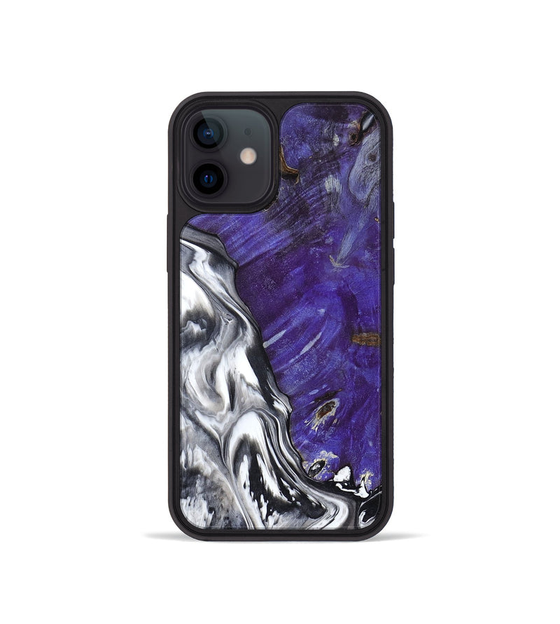 iPhone 12 mini Wood Phone Case - Alison (Black & White, 799643)