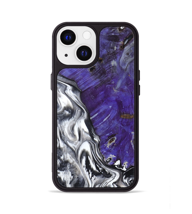 iPhone 13 Wood Phone Case - Alison (Black & White, 799643)