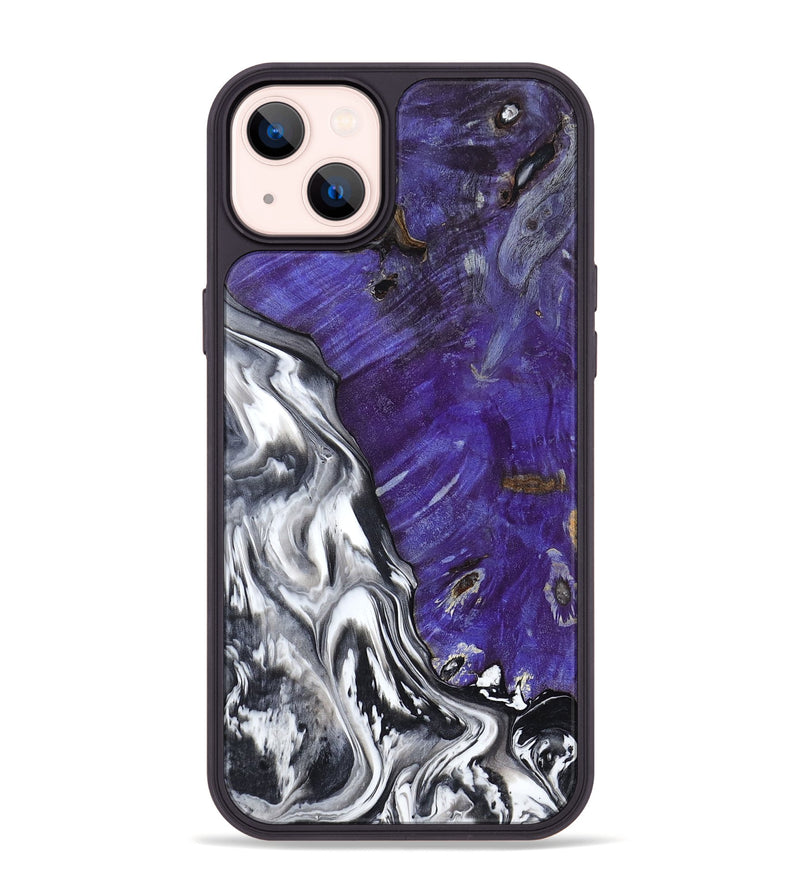 iPhone 14 Plus Wood Phone Case - Alison (Black & White, 799643)