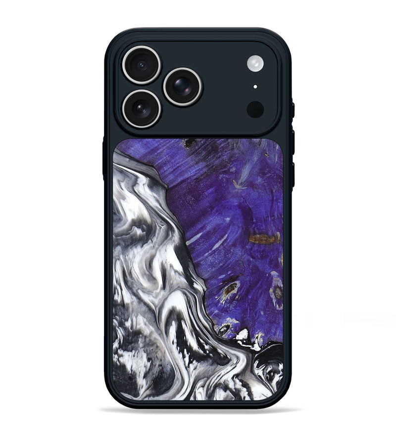 iPhone 17 Pro Max Wood Phone Case - Alison (Black & White, 799643)