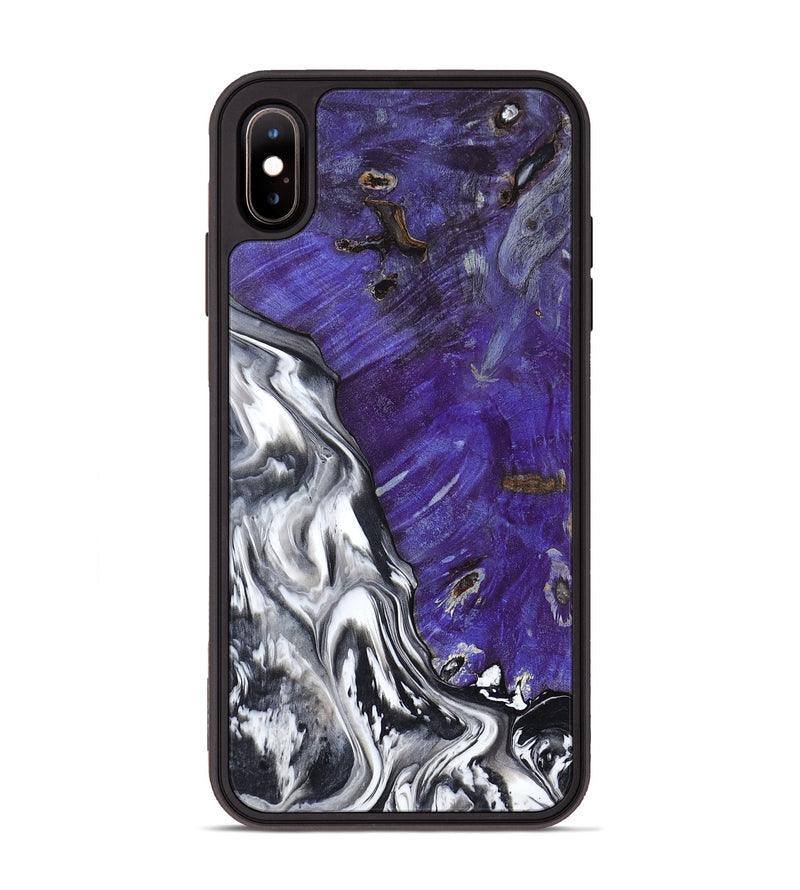 iPhone Xs Max Wood Phone Case - Alison (Black & White, 799643)