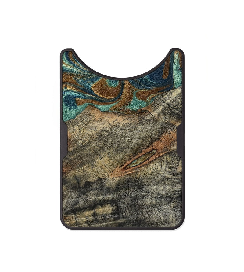 Alloy Wood Wallet - Malcolm (Teal & Gold, 799646)