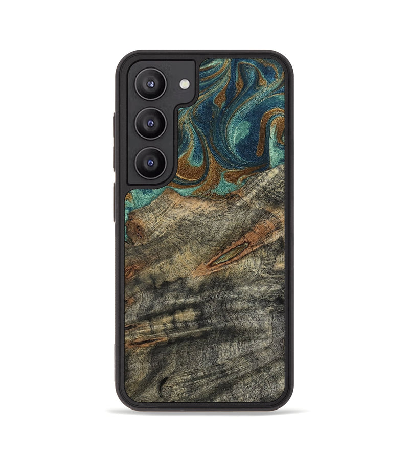 Galaxy S23 Wood Phone Case - Malcolm (Teal & Gold, 799646)